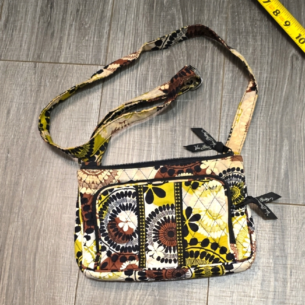 Vera Bradley Yellow and Brown Crossbody Bag